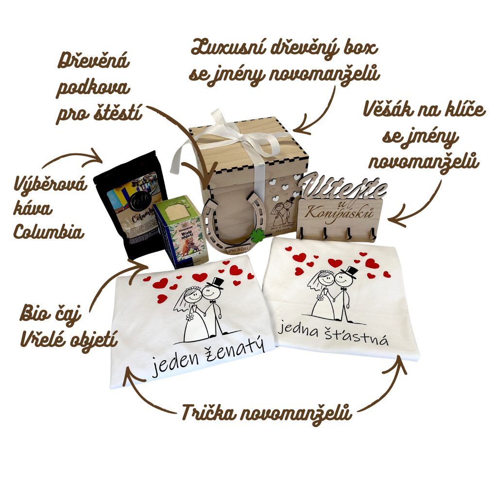 Co obsahuje svatební dárkový box